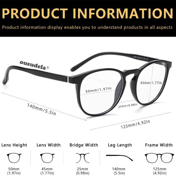 Tortoiseshell Round Blue Light Blocking Glasses - Picture 3 of 3